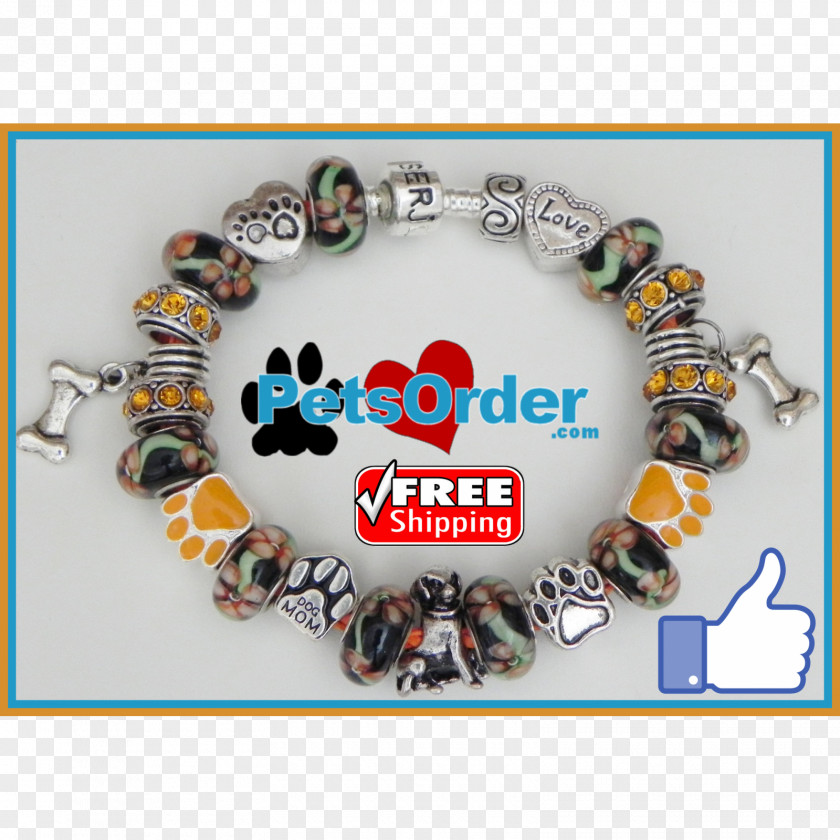 Dog Lover Charm Bracelet Bead Pet PNG