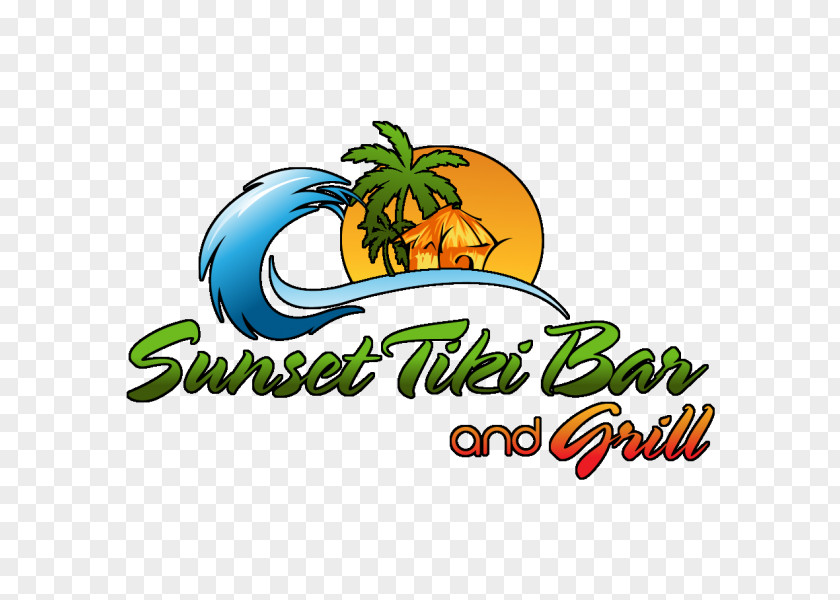 Line Clip Art The Sunset Tiki Bar Cartoon Logo Brand PNG