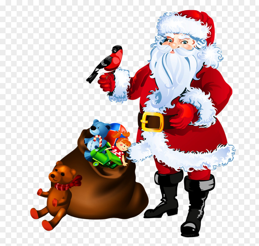 Santa Claus Christmas Gift Clip Art PNG