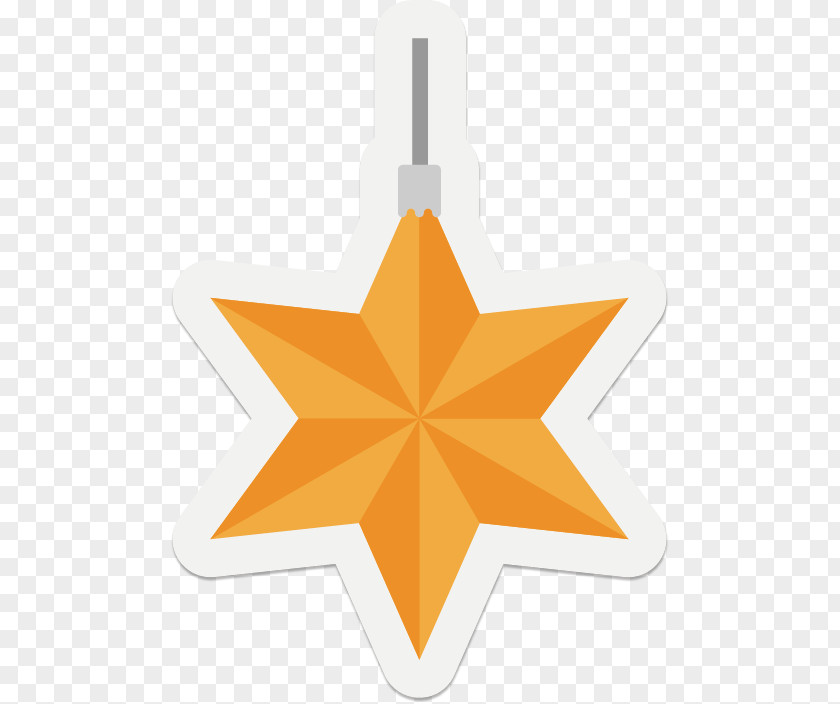 Vector Christmas Star Sticker PNG