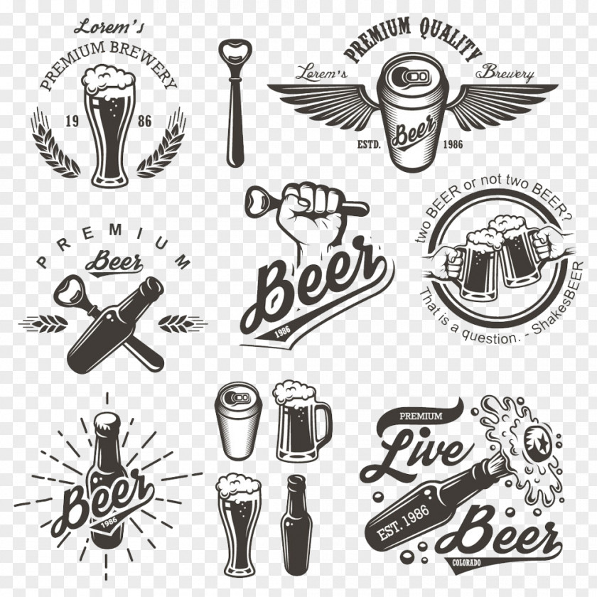 Beer Icon Design Brewery Logo Brewing Illustration PNG