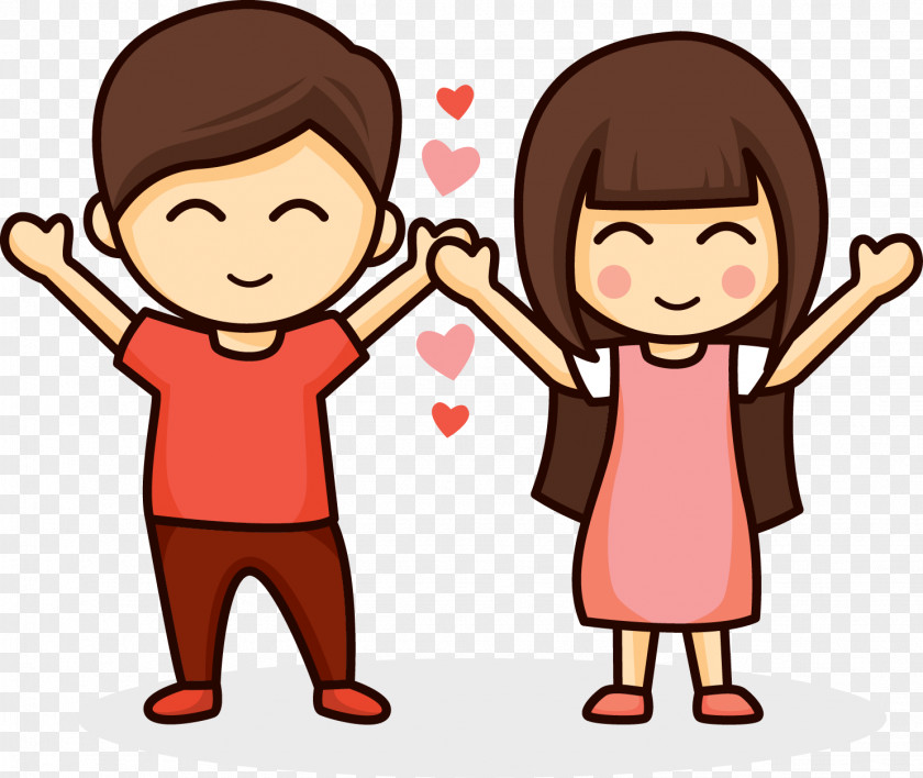 Cartoon Couple Warm The Lovers Drawing PNG