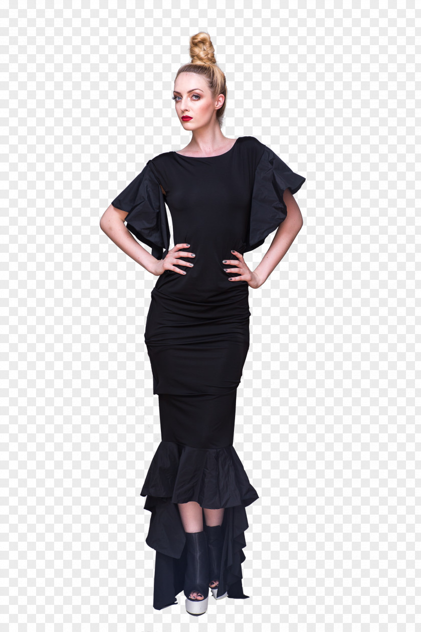 Dress Xenia Design Little Black GRUPA FRONT D.O.O Shoulder PNG