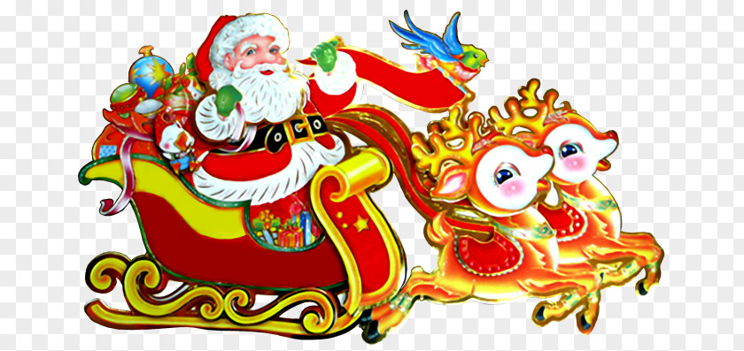 Santa Claus Ded Moroz Snegurochka Reindeer Sled PNG