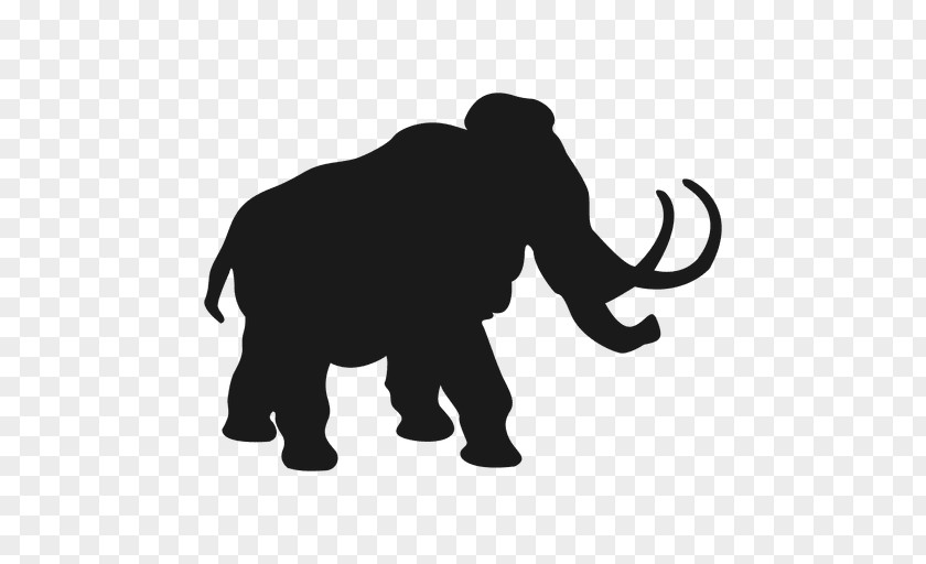 Silhouette Woolly Mammoth PNG