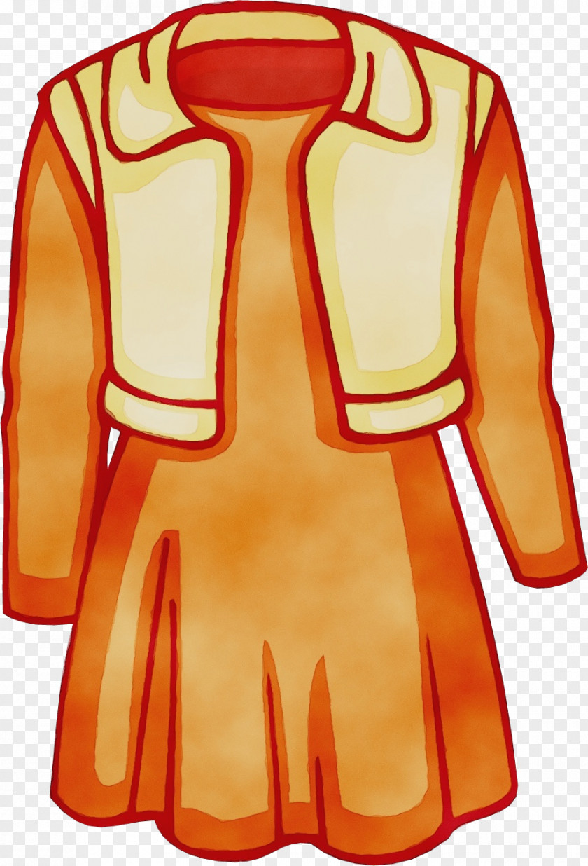 Sleeve Outerwear Orange PNG