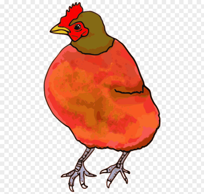 Watercolor Red Cartoon Chicken The Little Hen Clip Art PNG