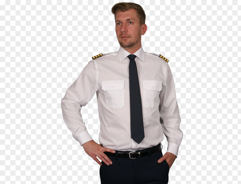 Pilot Uniform T-shirt Dress Shirt Fire Department Jacket Collar PNG