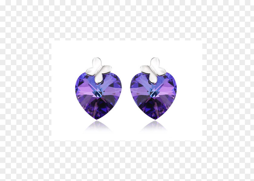 Violet Earring Amethyst Swarovski AG Purple PNG