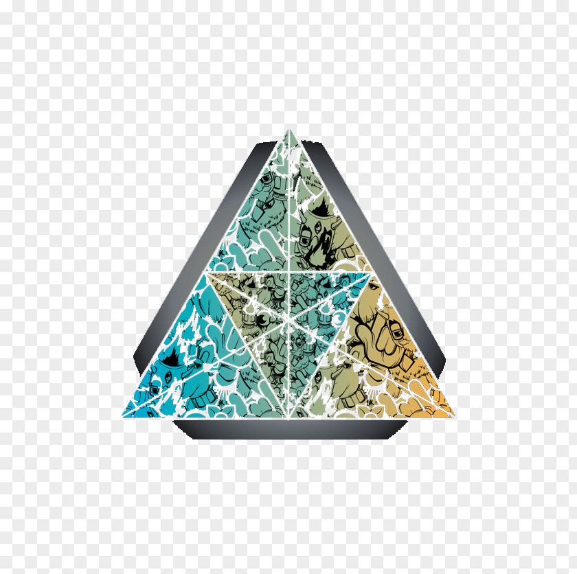 Blue Gradient Triangle PNG