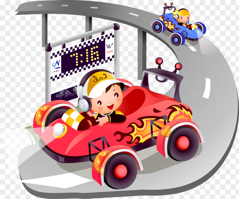 Cartoon Car Children's Games Animation Clip Art PNG