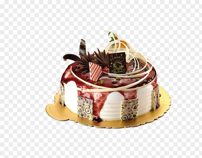 Chocolate Hand-painted Cake Birthday Christmas Shortcake PNG