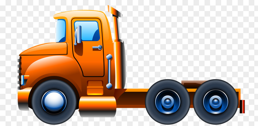 Hand-painted Truck Cars & Roads Clip Art PNG