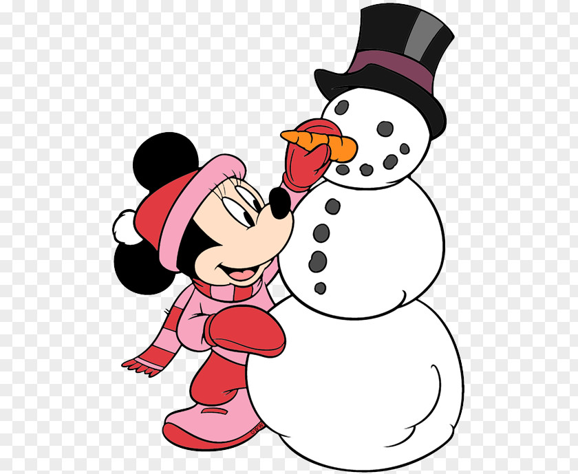 Mickey Mouse Snowman Minnie Donald Duck Pluto Goofy PNG