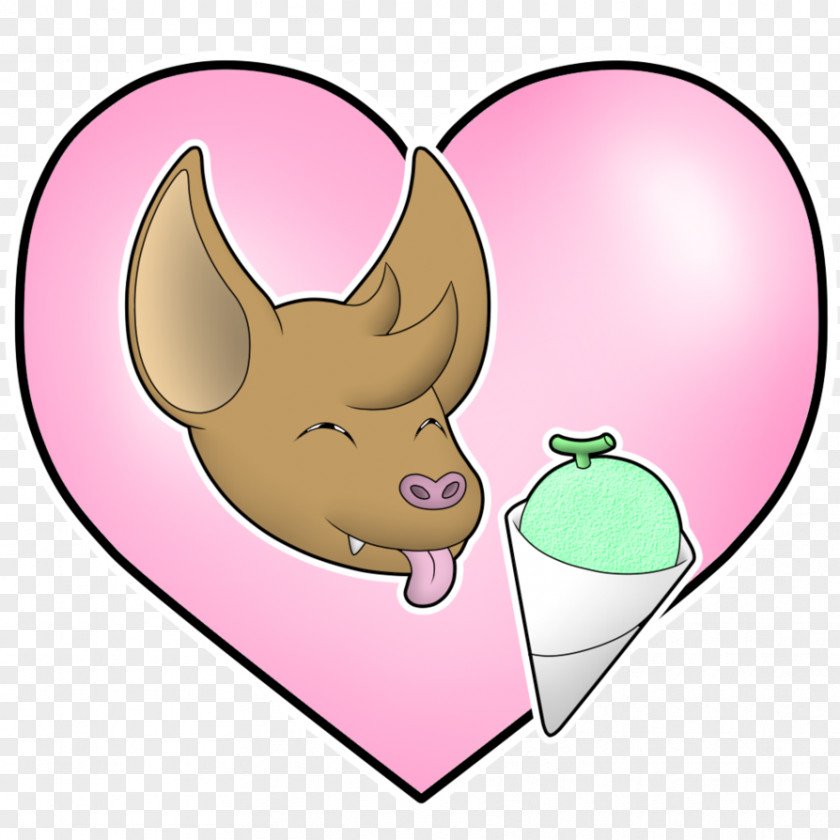 Snowcone Snout Pink M Character Clip Art PNG