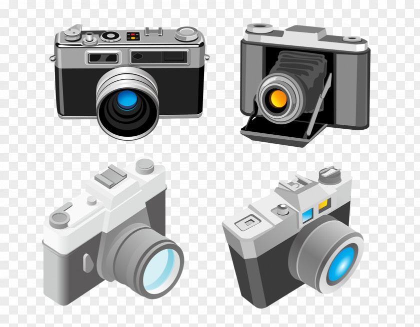 Cartoon Camera Photographic Film Mirrorless Interchangeable-lens Photography PNG
