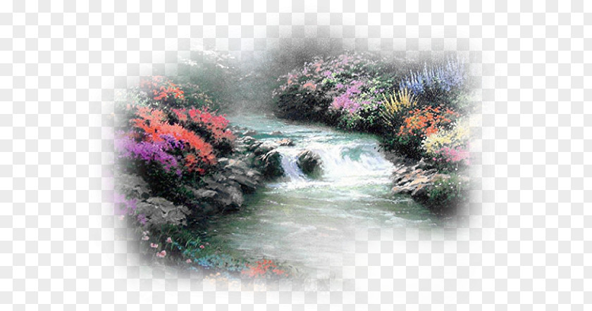 Painting Beside Still Waters Artist Thomas Kinkade Painter Of Light PNG