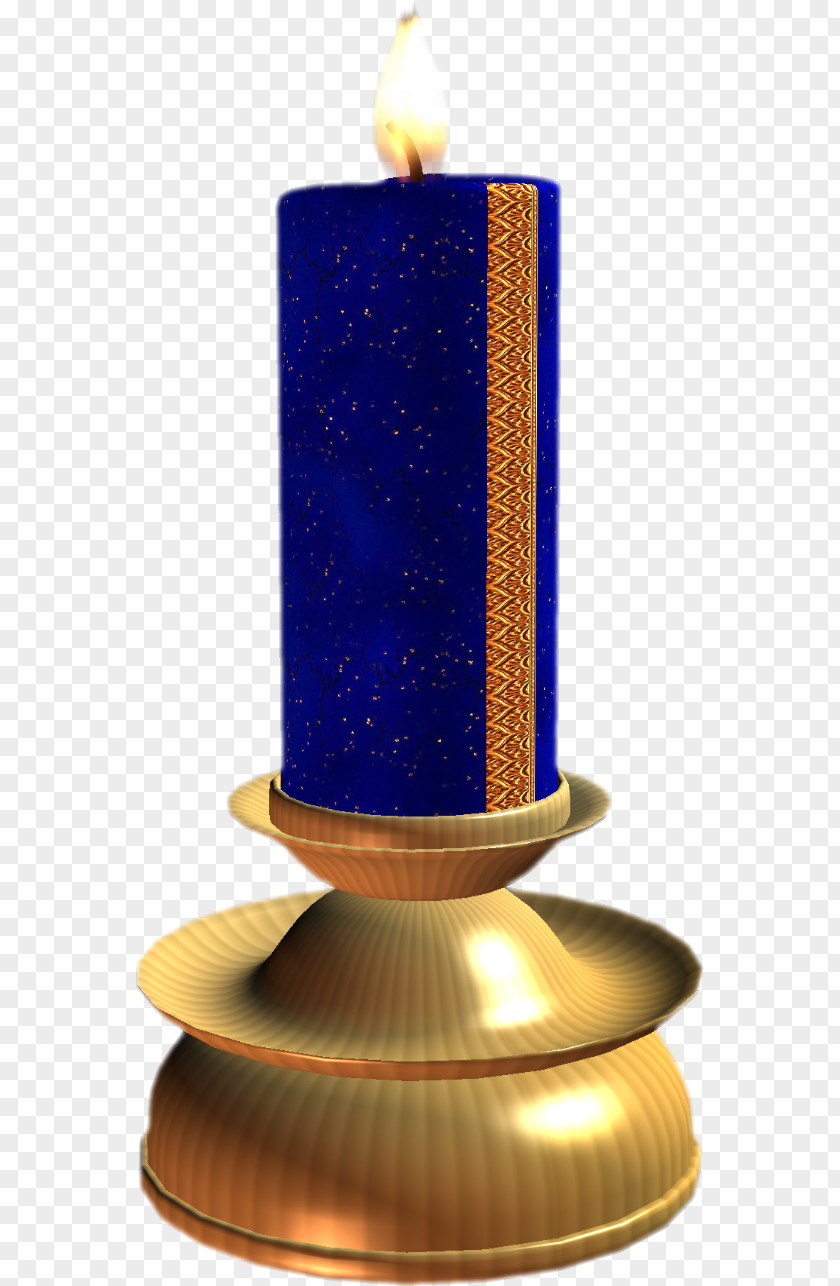 Candle Cobalt Blue Wax PNG