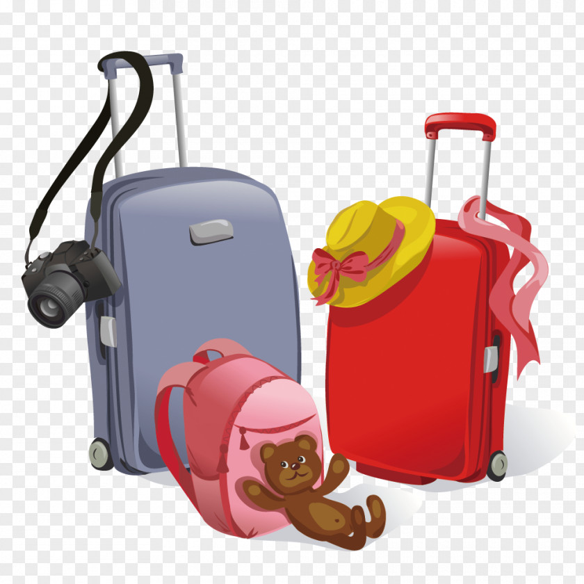 Family Sightseeing Trip Travel Stock Illustration Suitcase PNG