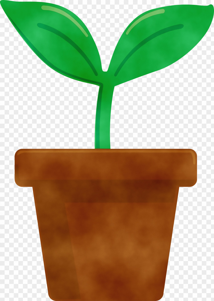 Flowerpot Green Leaf Plant Symbol PNG