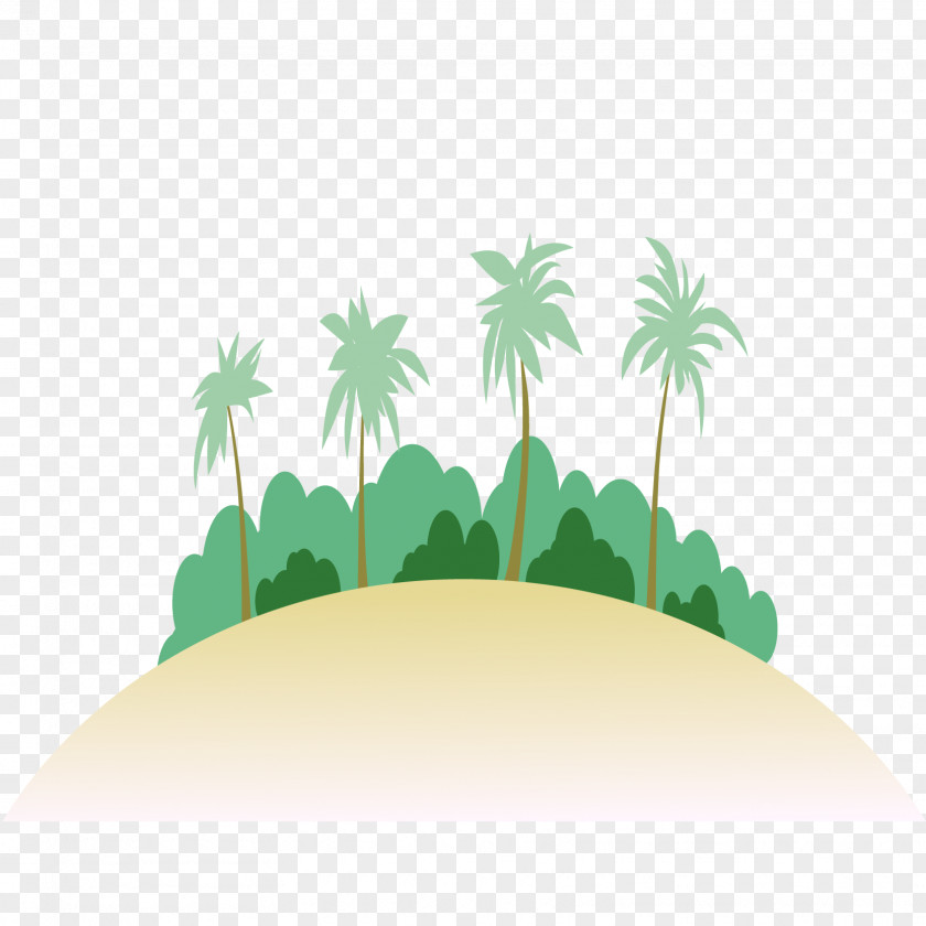 Beach Coconut Tree Vector Material PNG