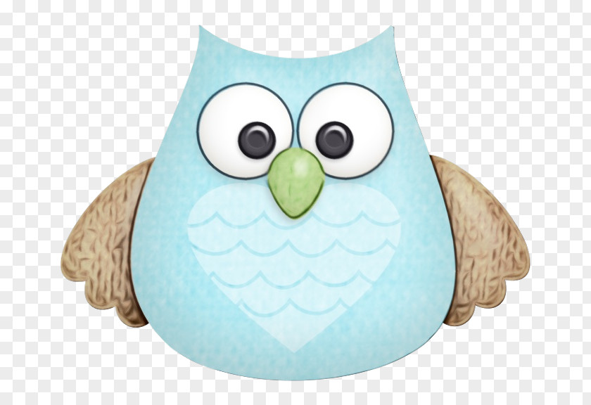 Bird Of Prey Green Owl Turquoise PNG