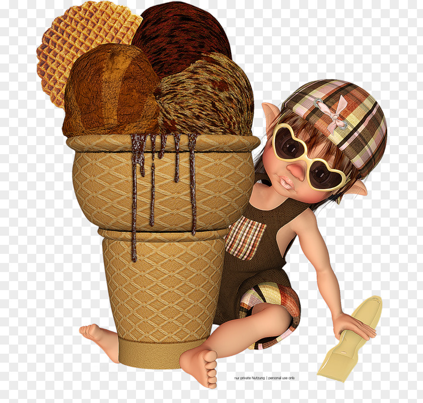 Biscuit Doll Ice Cream Elf PNG