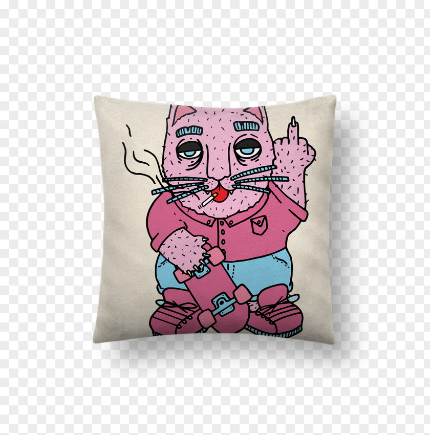 Maneki Neko Throw Pillows Cushion Textile Cat PNG