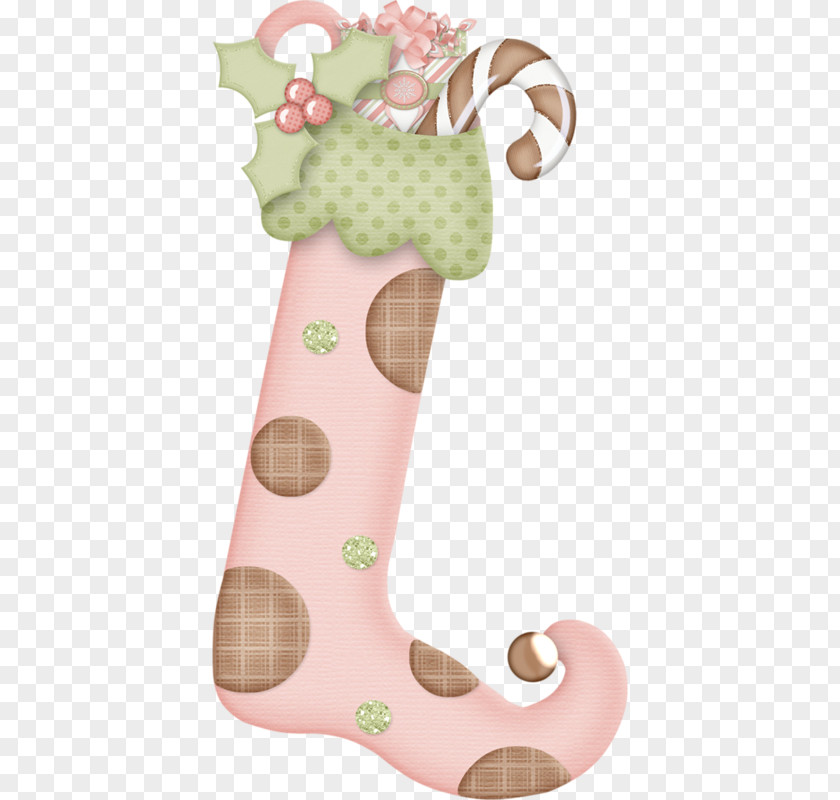 Pink Boots Christmas Stocking Boot Sock Clip Art PNG