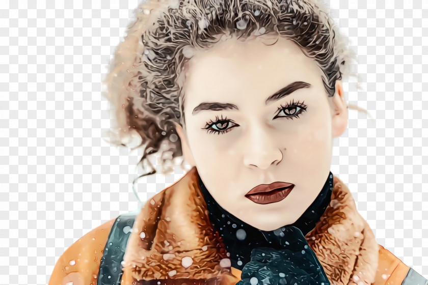 Smile Hair Coloring Winter Girl PNG