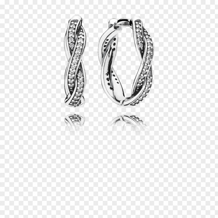 Earring Pandora Cubic Zirconia Jewellery Silver PNG