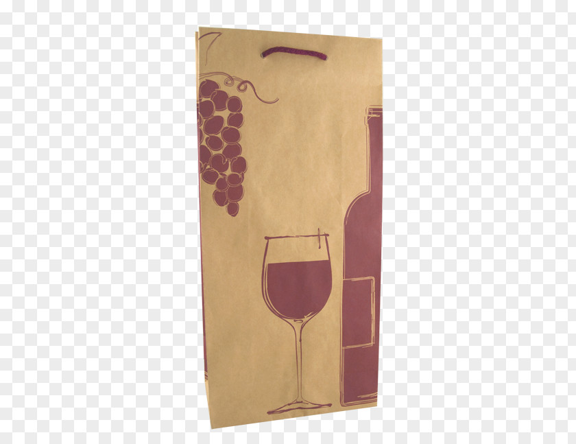 Wine Crate Glass Kraft Paper Burgundy PNG