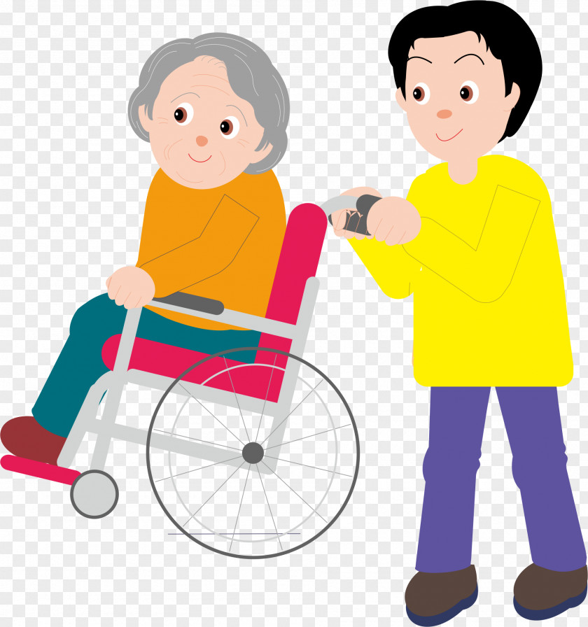 A Man In Wheelchair Old Age Illustration PNG