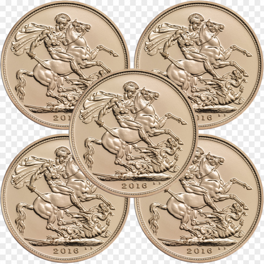 Coin Half Sovereign Gold PNG