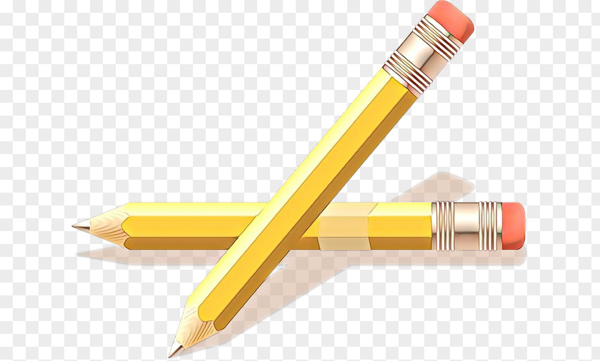 Yellow Office Supplies Pencil Material Property Writing Implement PNG