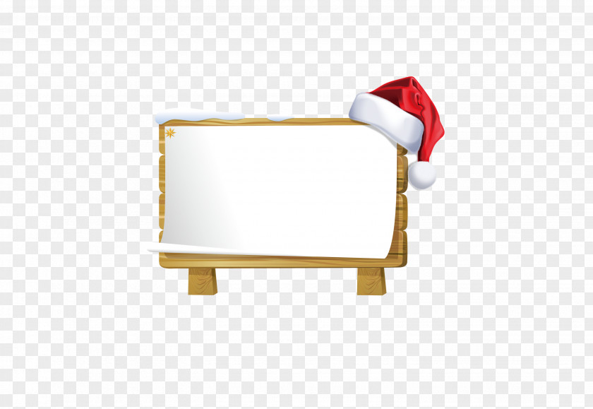 Christmas Hats And Wooden WordPad Cartoon Download PNG