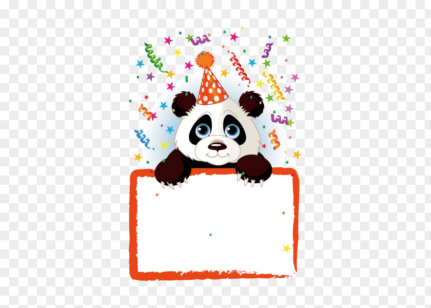 Copywriter Background Elements,panda,animal,Cartoon Giant Panda Birthday Stock Photography Clip Art PNG