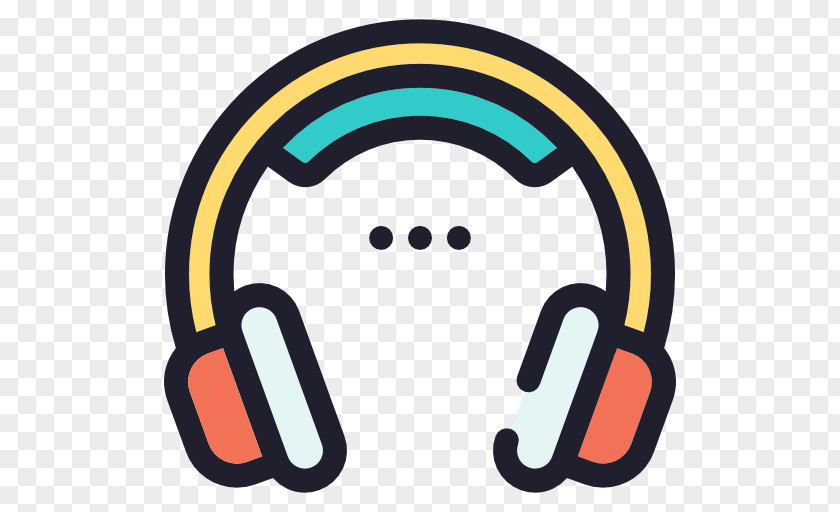 Hand Drawn Headphones Icon PNG