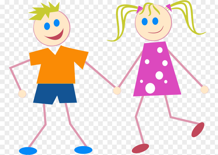 Kids Stick Figure Child Woman Clip Art PNG