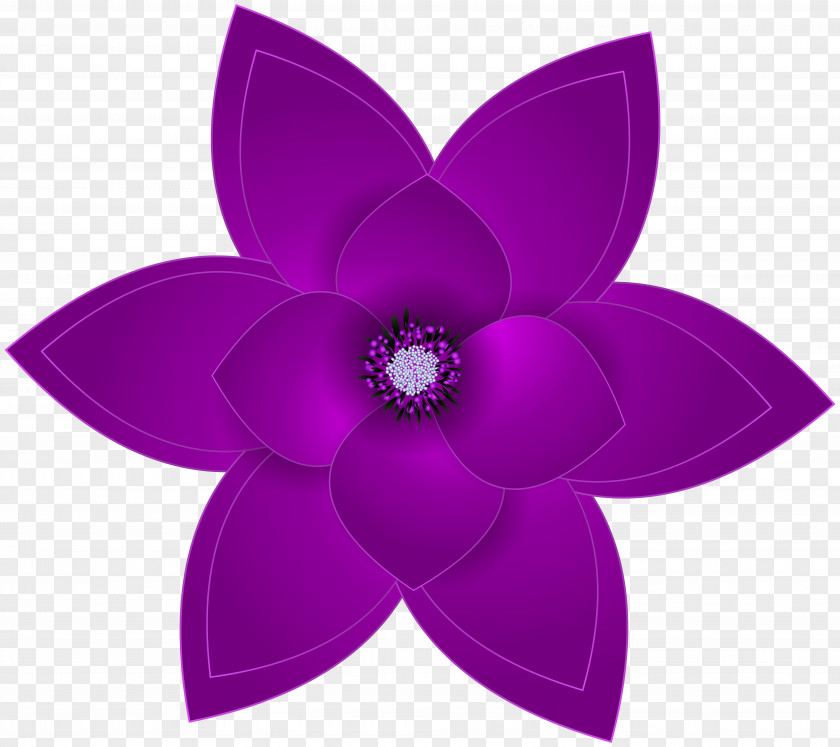 Purple Deco Flower Transparent Clip Art Image PNG
