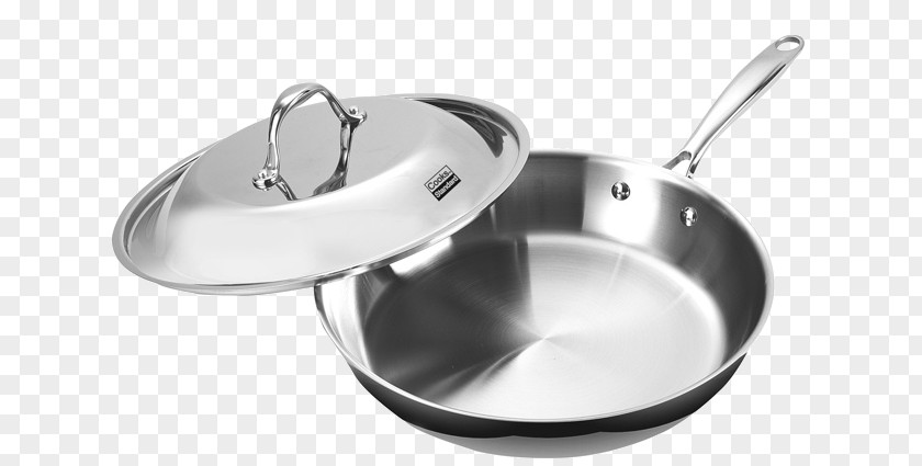 Sauté Pan Frying Cookware Lid Stainless Steel Cooking PNG