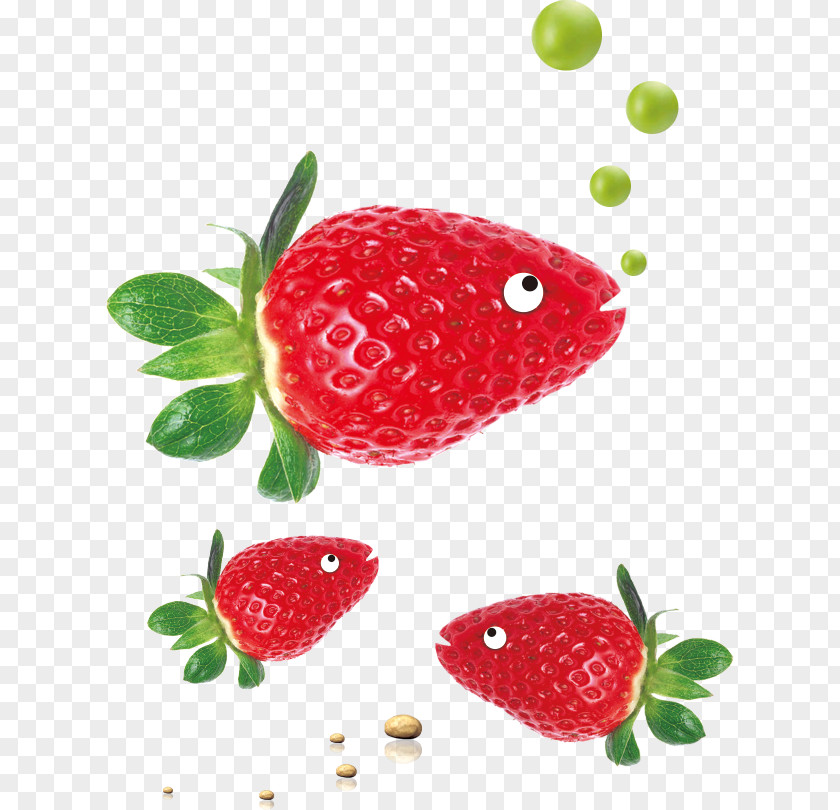 Small Strawberry Fish Poster Cafeteria Advertising Culture PNG
