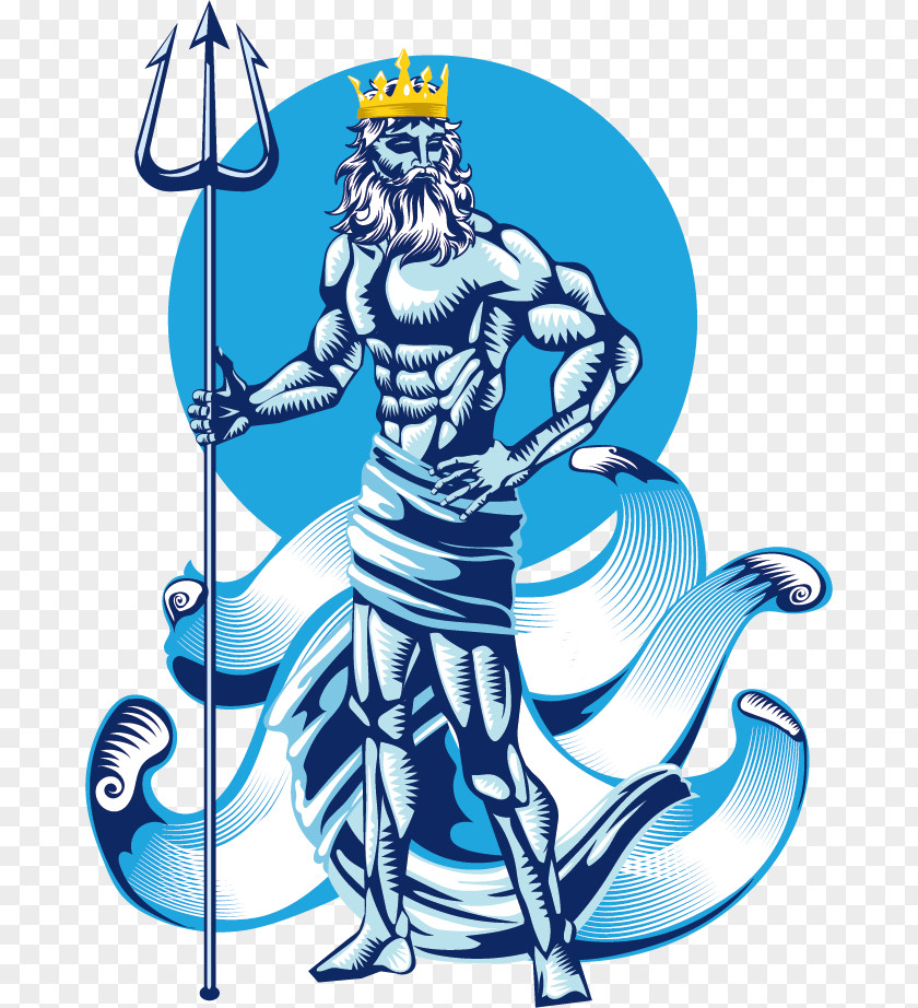 Vector Western Dragon Poseidon Greek Mythology Clip Art PNG