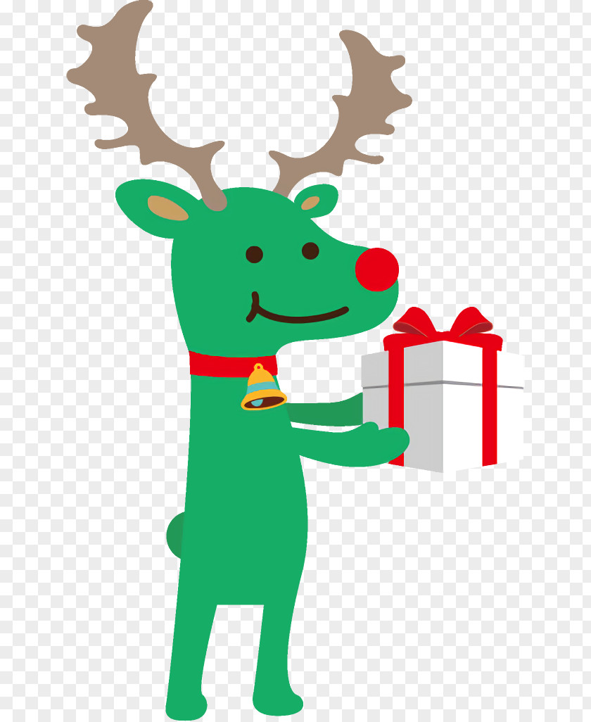 Moose Cartoon Reindeer Christmas PNG