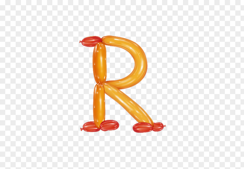 R Letter Balloon Sticker PNG