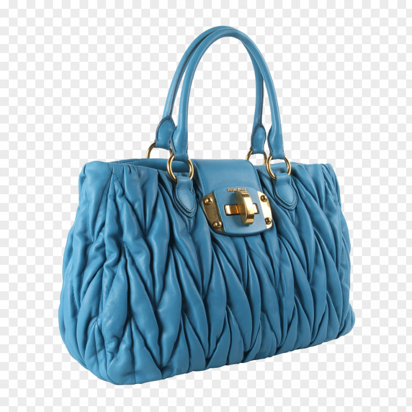 Blue Shoulder Bag Tote Handbag Leather PNG