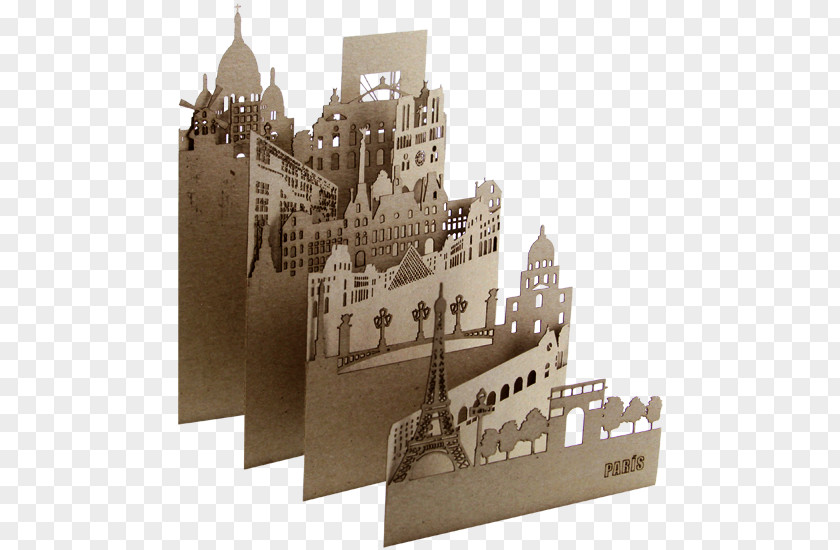 City Landscape Papercutting Paris Art Paper Craft PNG