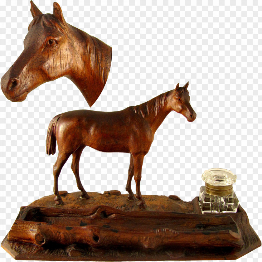 Horse Wood Carving Sculpture PNG