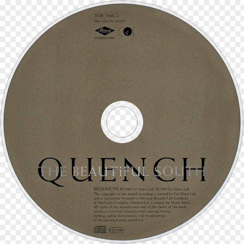 Quench Compact Disc Download DVD The Beautiful South PNG