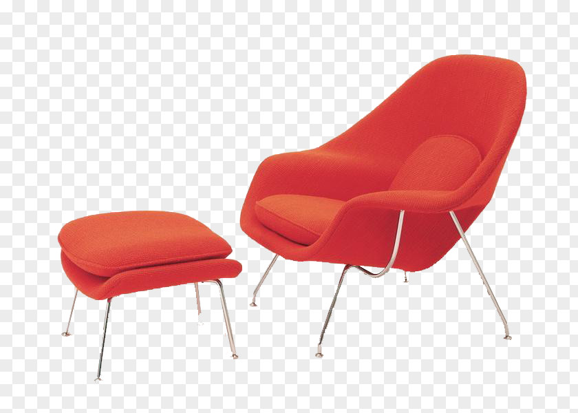 Big Red Armchair Leisure Womb Chair Egg Eames Lounge Furniture PNG